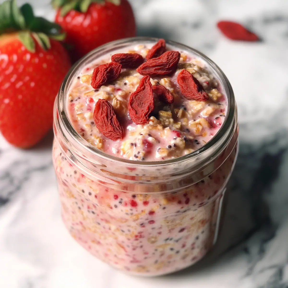 Strawberries and Cream Overnight Oats