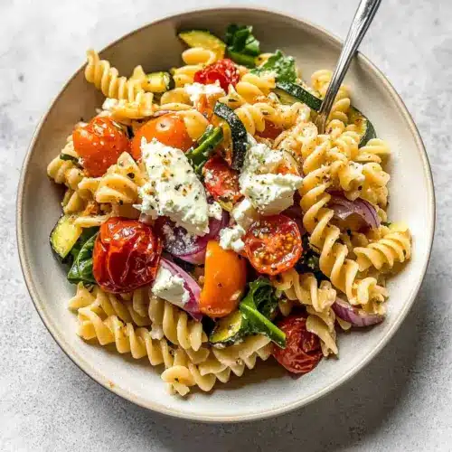 Roasted Veggie Pasta with Feta