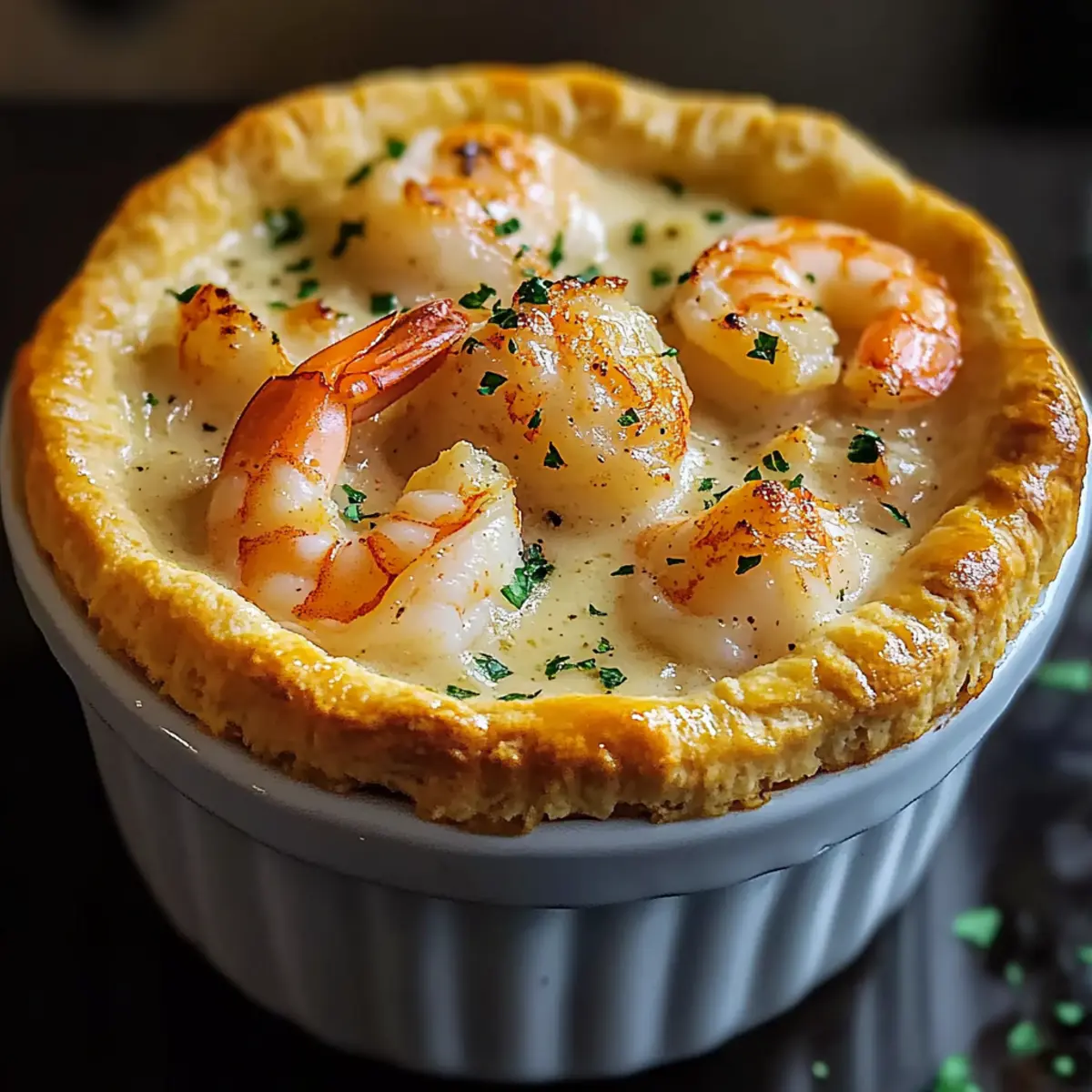 Shrimp & Lobster Cheddar Bay Biscuit Pot Pie