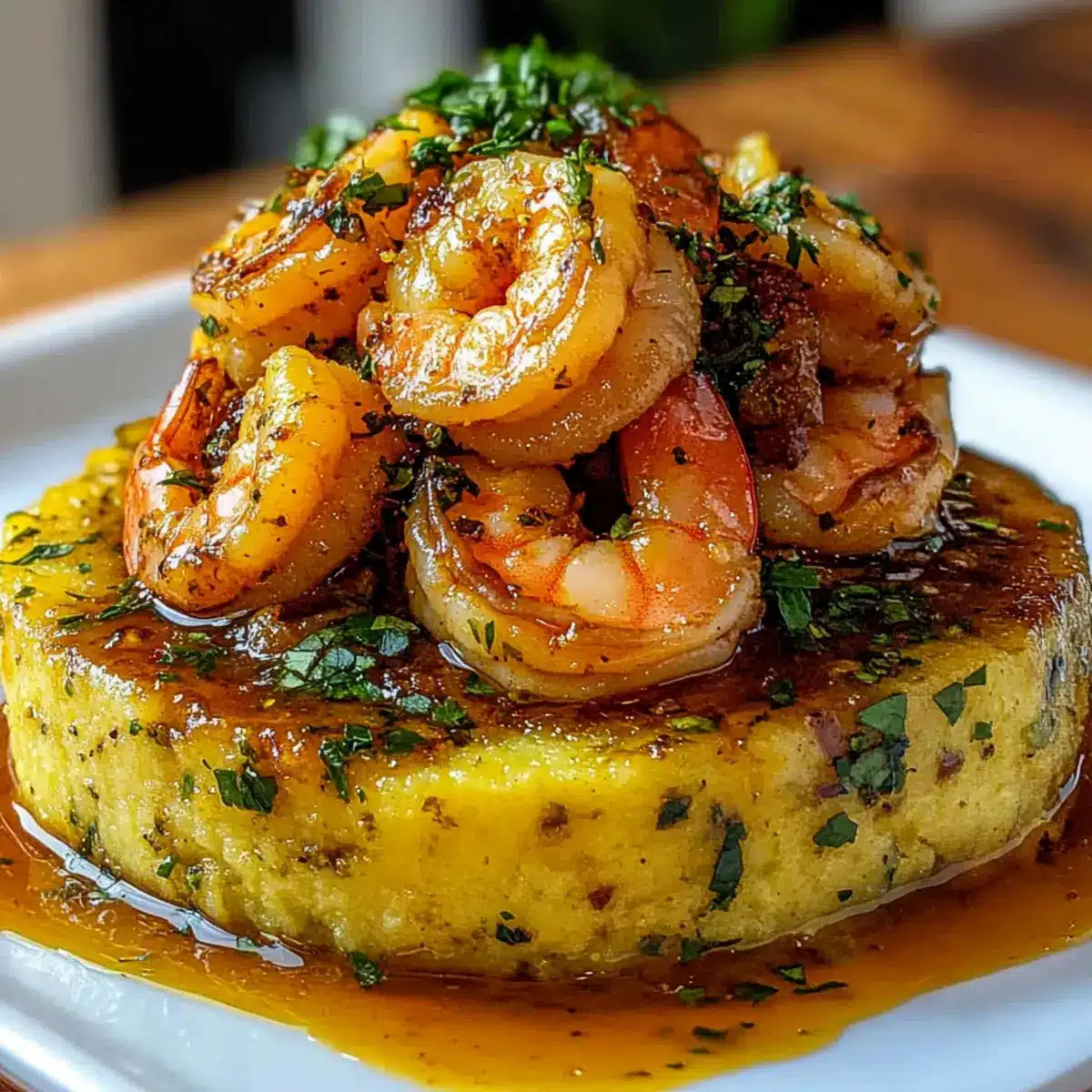 Garlic Shrimp Mofongo
