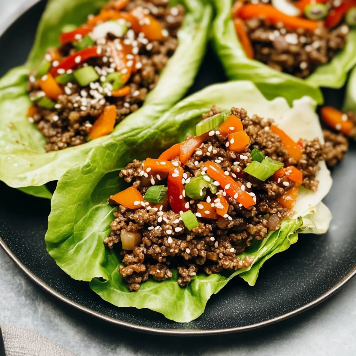 Ground Beef Lettuce Wraps
