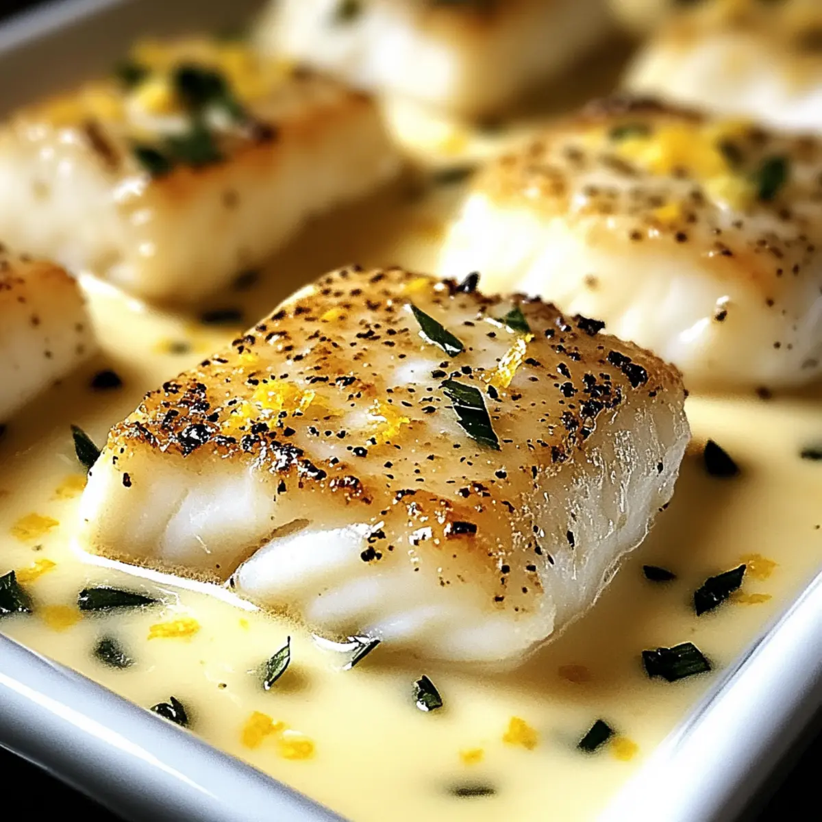 Baked Cod in Coconut Lemon Cream Sauce for Busy Weeknights
