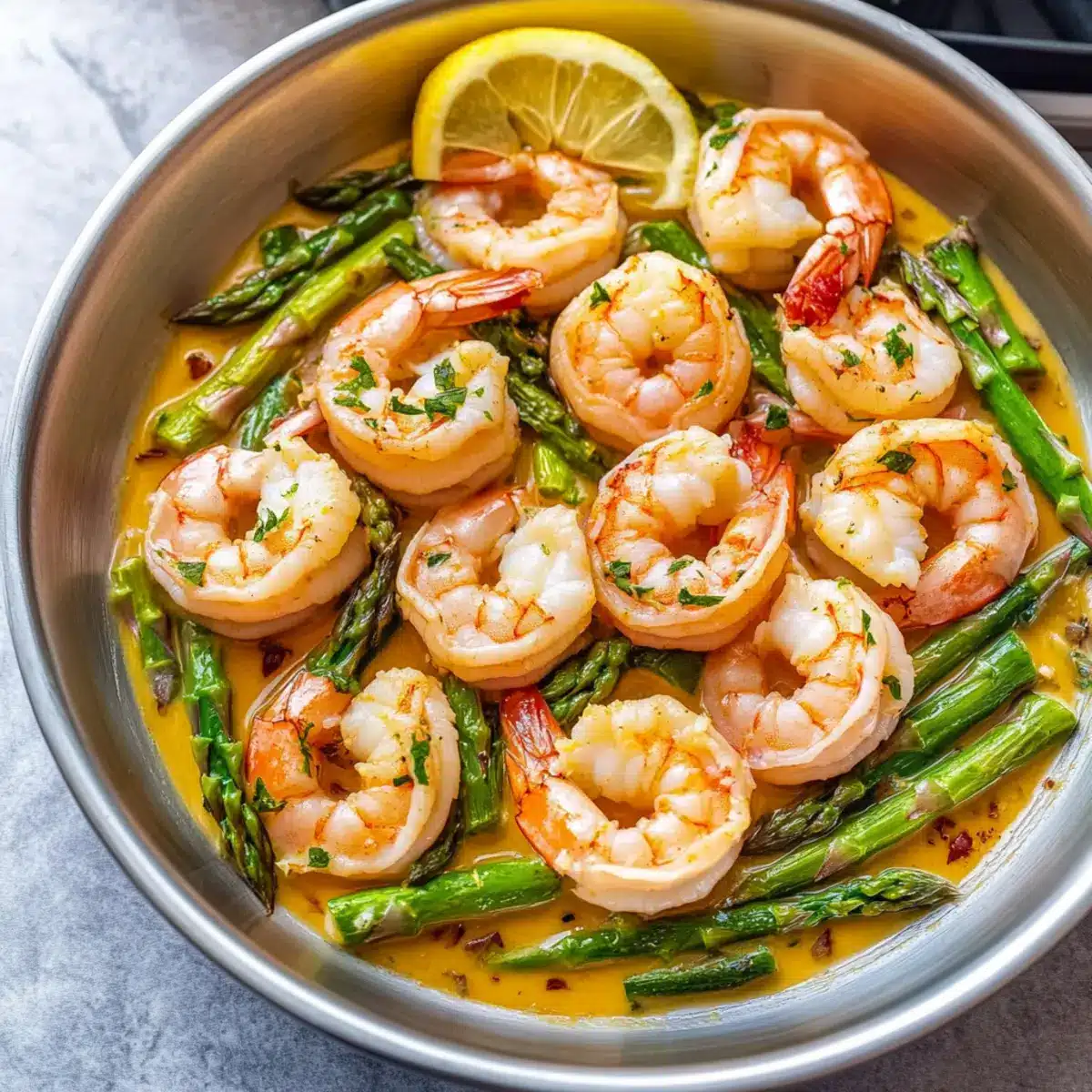 Lemon Garlic Shrimp and Asparagus