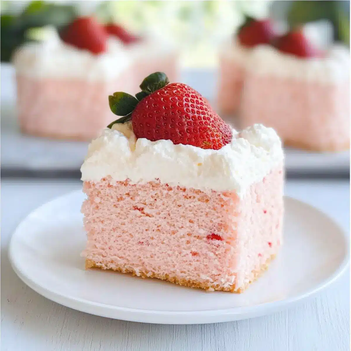 No Bake Strawberry Cloud Cake