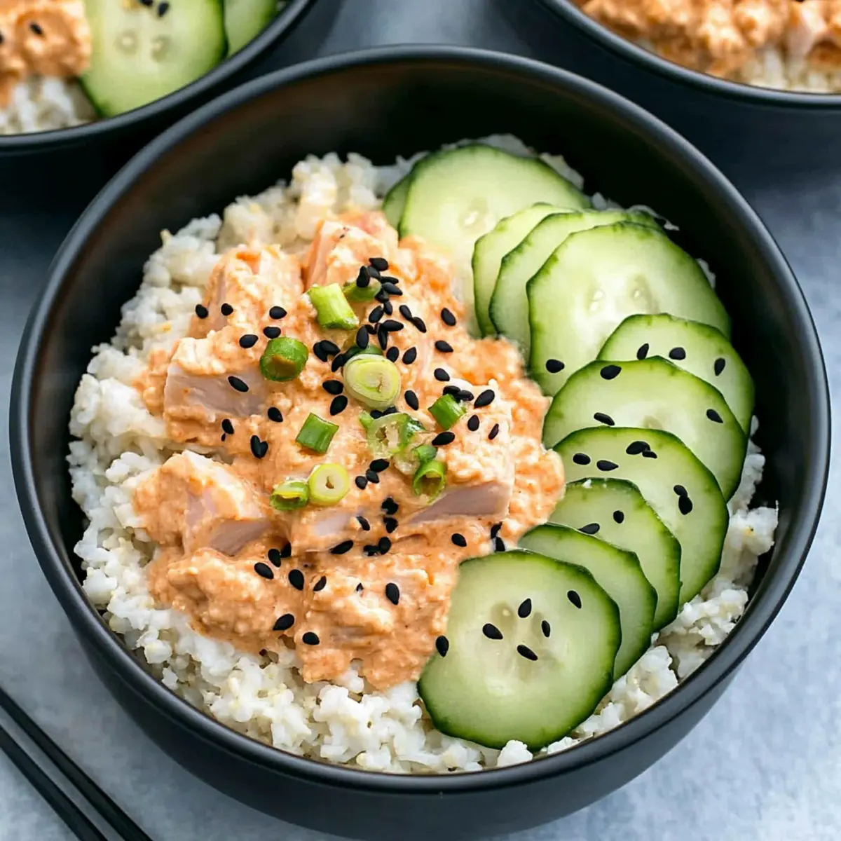 Spicy Tuna Bowls with Cauliflower Rice