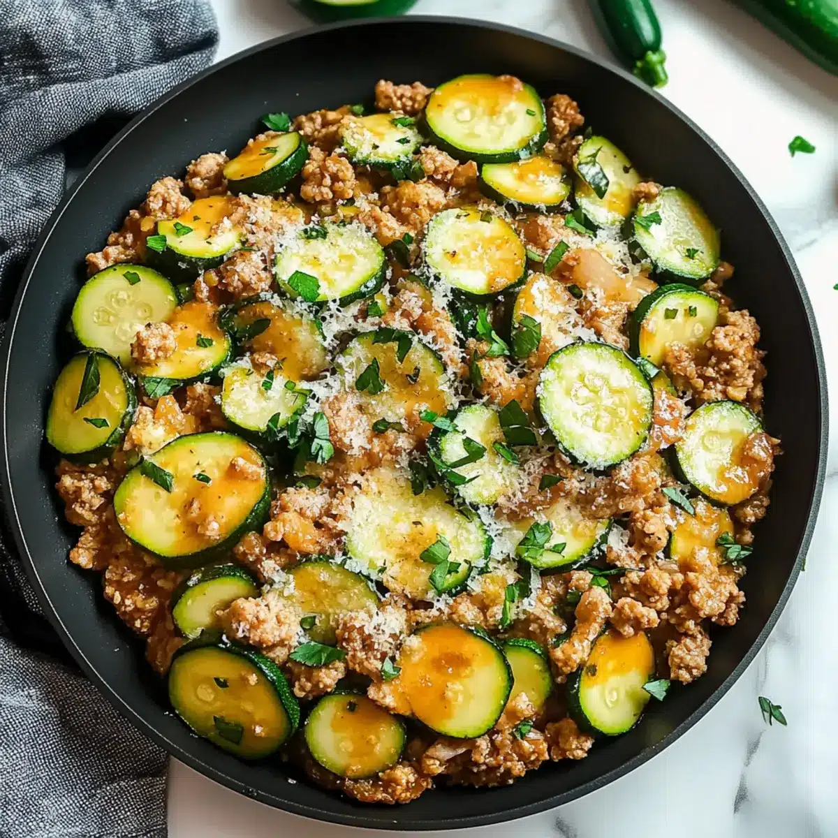 Ground Turkey and Zucchini Skillet