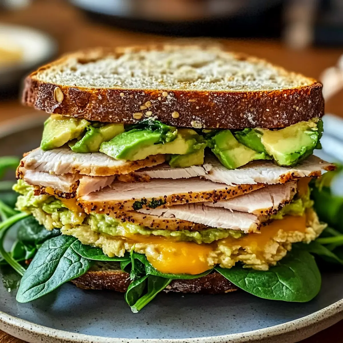 Honey Mustard Turkey Avocado Sandwich
