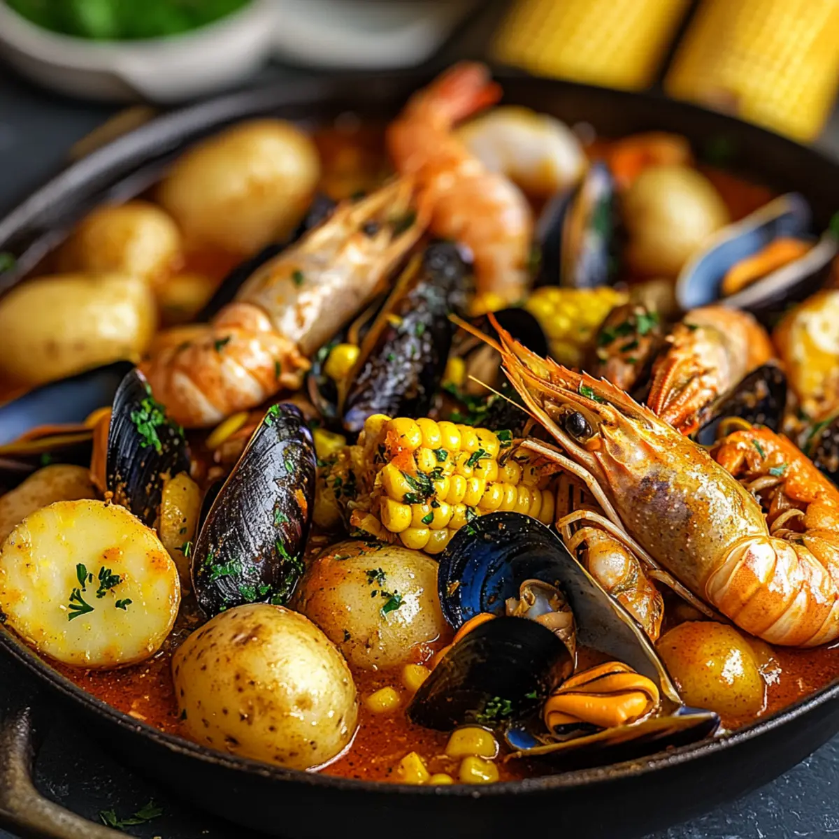 Cajun Seafood Boil with Spicy Butter Sauce Recipe