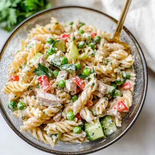 Healthy Tuna Pasta Salad with Peas