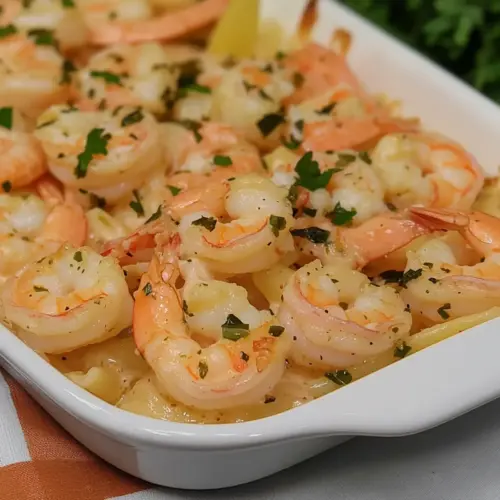 Shrimp Scampi Pasta Bake