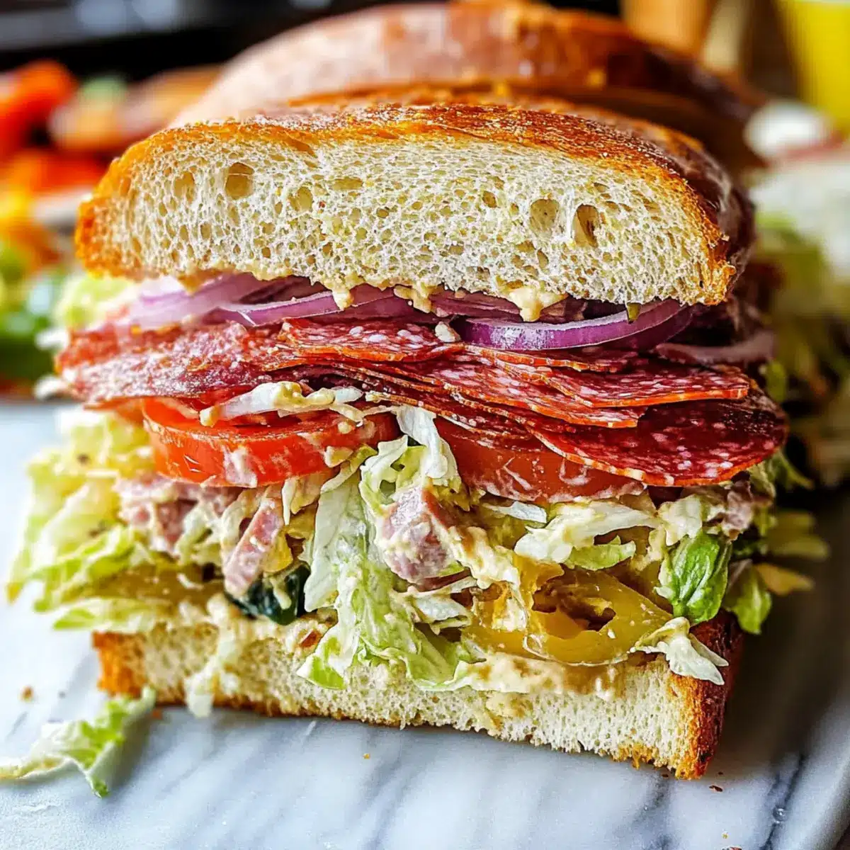 Italian Grinder Salad Sandwich