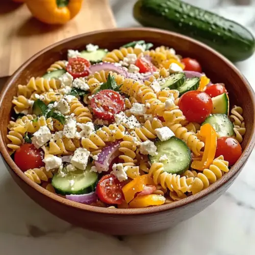High Protein Greek Pasta Salad