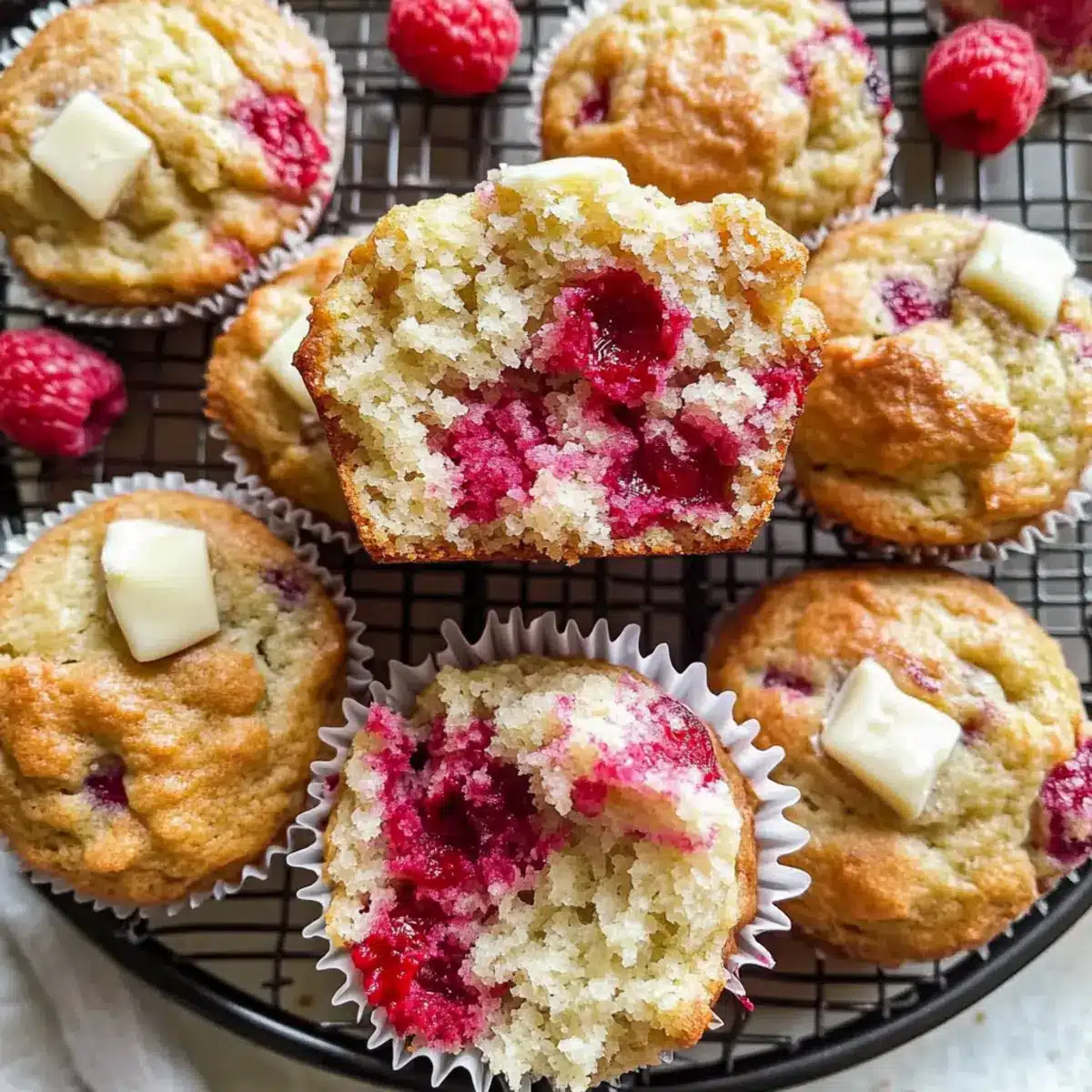 Raspberry White Chocolate Muffins